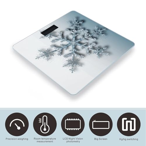 Báscula Digital Transparente Snowflake de Alta Precisión miniatura 3