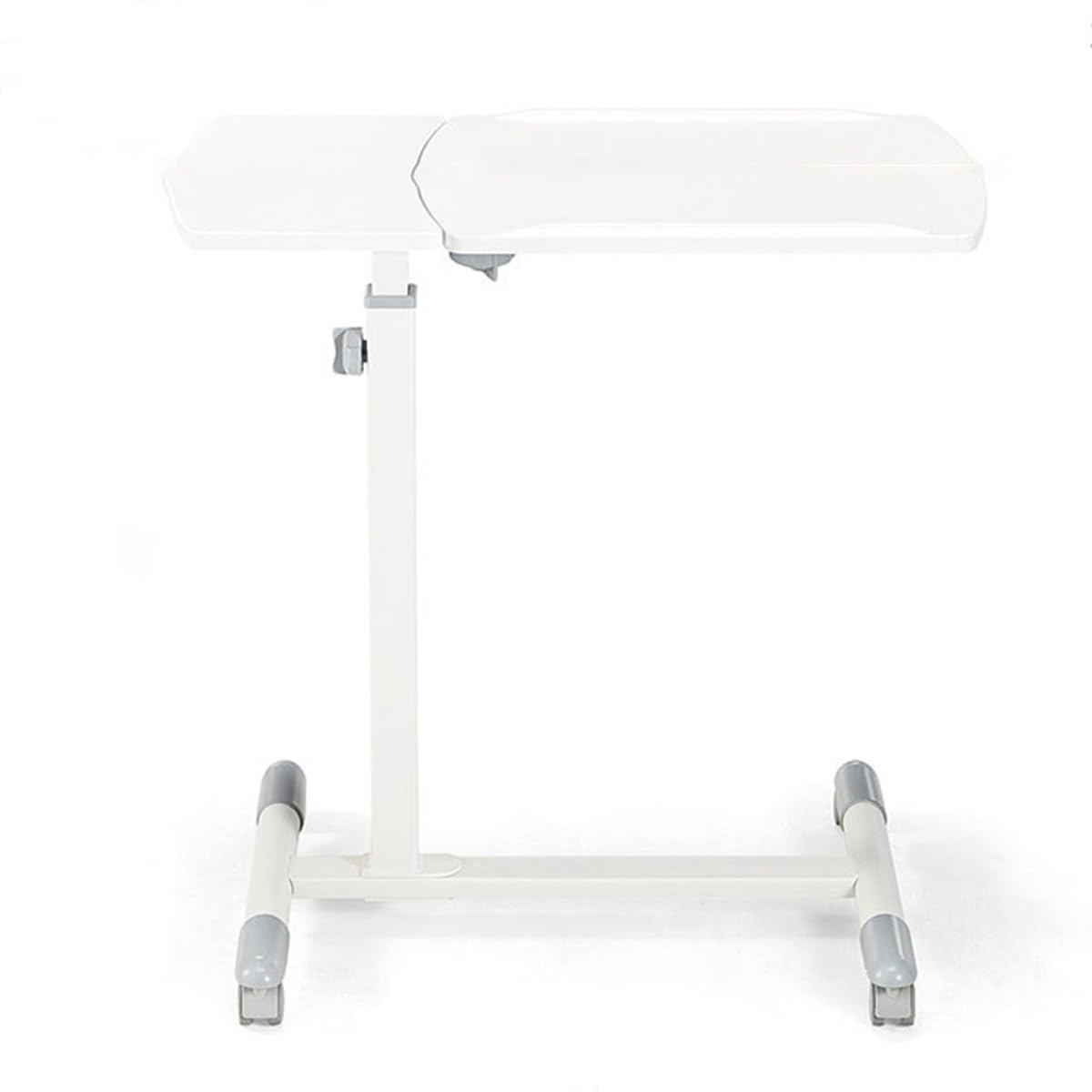 Mesa Auxiliar en Forma de C de Altura Ajustable con Ruedas bloqueables(/White)