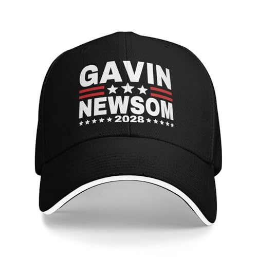 Owbnaa Newsom 2028 hat Gavin Newsom for President 2028 Election Baseball Cap Black