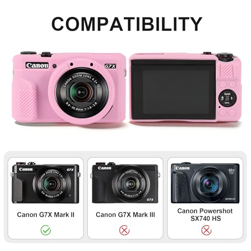 Funda Hard Case + Silicone Cover para Canon PowerShot G7 X Mark II miniatura 3