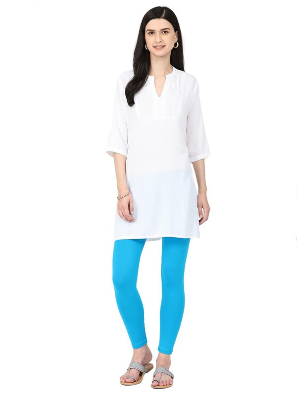 Image of Robinbosky Premium Stretchable Cotton Ankle Legging for Women | Suitable for Formal wear & Casual wear | High-End Elastic Makes The Leggings Squat Proof and Durable for Travel, Yoga, & Workout.