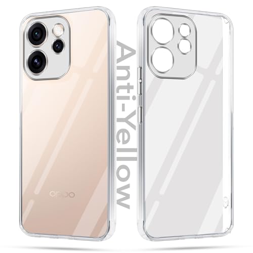 Image of Jkobi Lifetime Anti-Yellow Clear Back Cover Case for Oppo Reno15 Pro 5G | Oppo Reno 15 Pro 5G (Sleek Hard Crystal | Shockproof and Camera Protection)