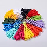 Janinka 120 Pcs Zipper Pulls Replacement Zipper Tabs Extender Cord for Clothes Suitcase Backpacks Bag Jackets Luggage Purses Handbags Sweatshirt(Colorful)