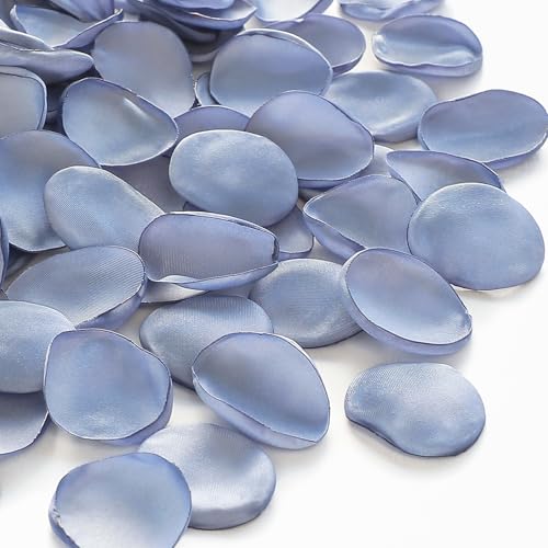 Floroom 300pcs Rose Petals Dusty Blue Faux Silk Flower Petals