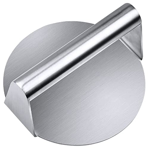 Anoble Burger Press - Stainless Steel Burger Smasher Tool - Smooth & Non-Stick Surface - Round Utensil for Grilling Meat Patty, Steak, Hot Dog - Grill Flattener for Steaks, Panini, Sandwich - 5.5x5.5