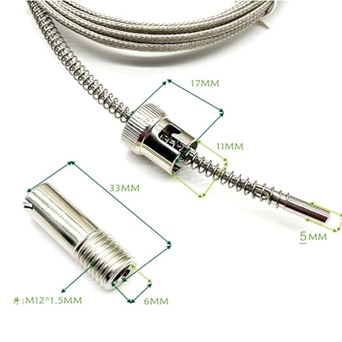 Termopar K/E M12 que evita errores de lectura por vibración 3