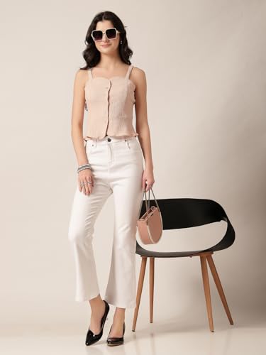 Image of Style Quotient Women Peach Sleeveless Top