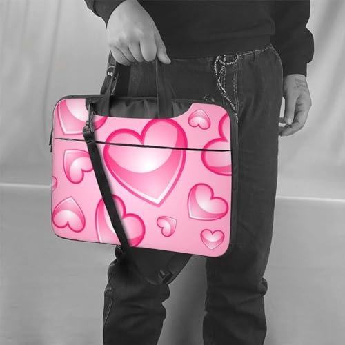Sacoche pc portable motif cœurs roses et sac à main ordinateur fin