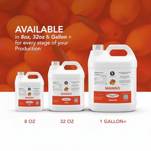 Image of Dolce Flav Mango Flavoring 32 oz - Bulk Tropical Extract for Beverage Manufacturing, Ice Cream Shops & Foodservice