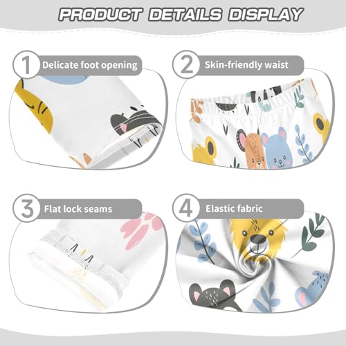 Toddler Girls Leggings Printed Yoga Pants Leggings Animal Face for Kids3