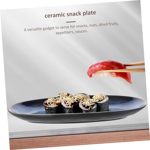 Plato sushi de cerámica IMIKEYA pequeño para servir miniatura 4