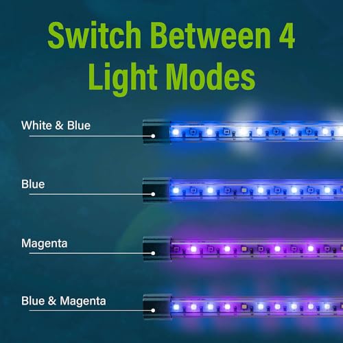 Image of GloFish 10-Inch LED Light Stick for Fish Aquariums Up to 20 Gallons, 1 Count, with White, Blue and Magenta LED Lights