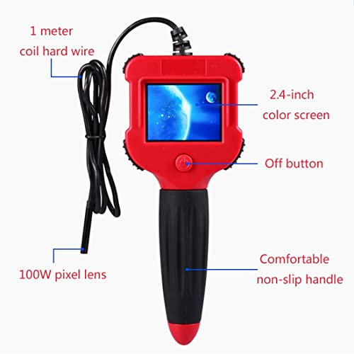 Borescopen 5,5 mm inspectiecamera, 2,4 inch industriële endoscoop met HD-scherm, semi-rigide slang-handheld-borescope… - Image 7