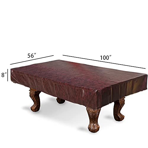 Heavy Duty Leatherette Billiard Pool Table Cover, Pool Table Cover 8 Feet, Waterproof Protection For Pool Balls Billiard Set, Pool Table Accessories, Billiards Accessories(8Ft/Brown) #TOP2