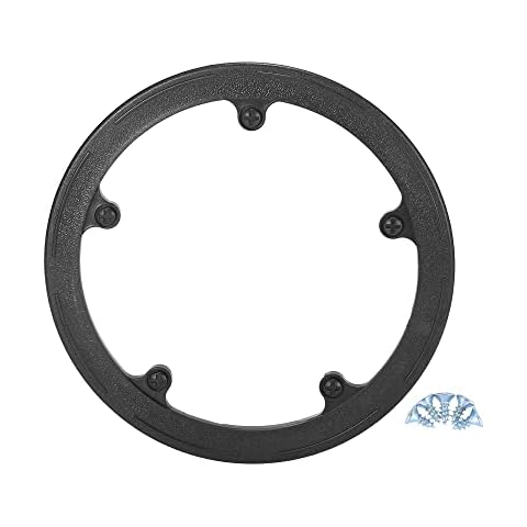 X AUTOHAUX 44 Zähne 8,5 cm 5 Löcher Fahrrad Kurbelgarnitur Kettenradabdeckung Schutz Kettenrad Schutzhülle Schwarz Cover