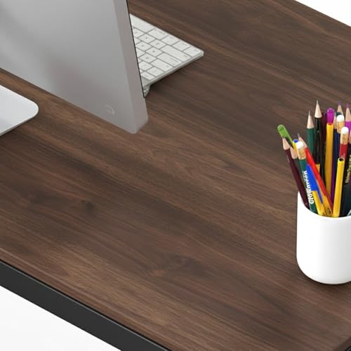 Image of TEKAVO Radix Desk Computer Table for Home Pc | Office Table for Home | Workstation, Desktop Pc Desk, Gaming, Worktable | Dark Brown Wood, Metal (120 Cm X 60 Cm X 75 Cm) - DIY