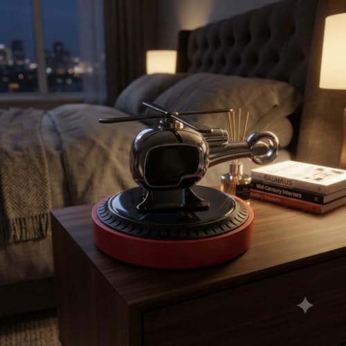Image of Solar Powered Heilcopter Car Air Freshner & Perfume Diffuser, | Innovative Solar-Powered Design Refreshing Fragrance