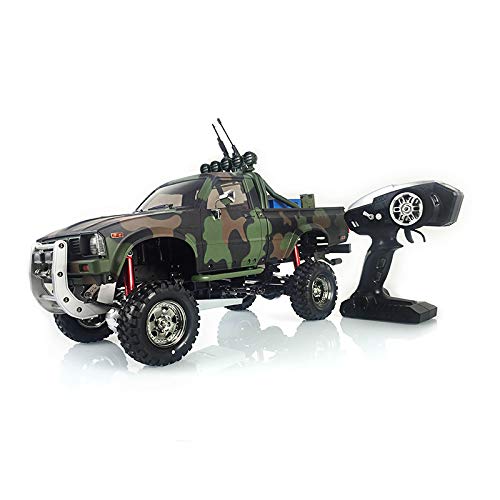 P417 1/10 RC Middle East Pickup Model 4 * 4 Rally Car Racing Crawler RTR Radio Hobby Grade Model for Ages 14+(Camouflage Green)