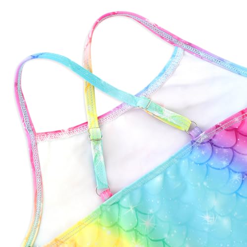 Image of Girls One Piece Swimsuits Cute Ruffles Swimming Bathing Suit with Adjustable Straps Beach Pool Kids Swimwear 3T-12