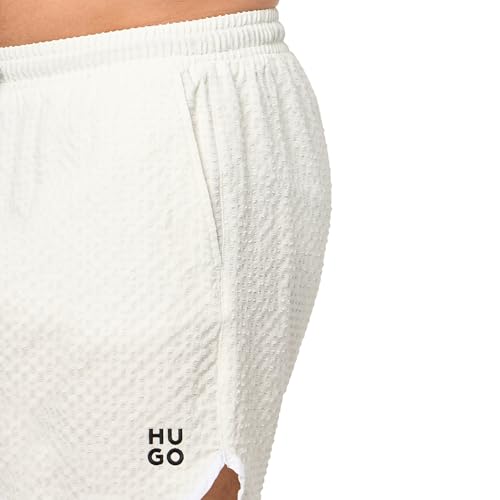 HUGO Men's Chaffle Waffle Swim Trunks3