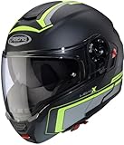 FLIPUP CABERG Helmet Levo X Elite - Casco para Bicicleta (Mate, Gris/Amarillo), Color Negro Mate