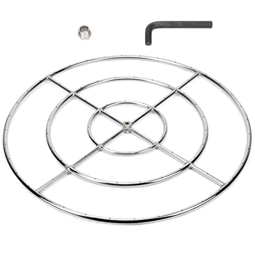 Stanbroil 36 Inch Round Fire Burner Ring for Natural Gas & Propane - 304 Stainless Steel Fire Burner for Indoor & Outdoor, BTU 443,000 Max by Stanbroil - Used condition - US$120.00