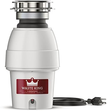 Waste King 9930 Continuous Feed Garbage Disposal with Power Cord, 1/2 HP