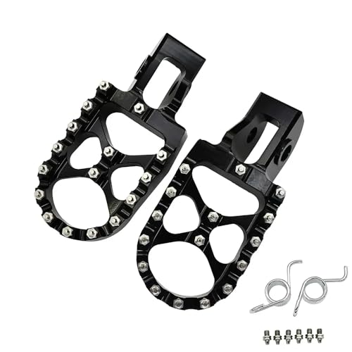 オートバイアクセサリーフットペグフットレストフットペグペダルMCと互換性のあるMC-F-F EC-F Ex-F Ex-F 85 125 250 300 350 450 2021 2022 2023ユニバーサルフィットアフターマーケット交換(Black)