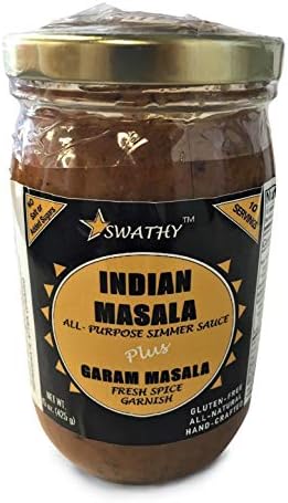 Masala Indian Curry Sauce PLUS Garam Masala Powder by Flavor Temptations. Vegan, Gluten-free, No Sodium. Easy To Cook Indian Food at Home (2 jars, each of 15 Oz / 10 Servings)