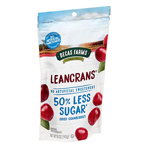 Decas Farms Leancrans® Reduced Sugar Dried Cranberries, 5 Ounce #TOP6