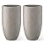 Kante 24 Inch Tall Round Concrete Planter, 2 Pack Large Indoor Outdoor Plant Pots with Drainage Hole and Rubber Plug, Modern Decorative Garden Pots for Home Patio Porch, Weathered Concrete