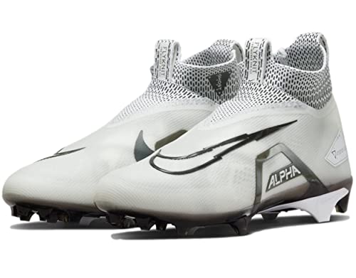 Image of Nike Alpha Menace Elite 3 White /Particle Grey /Opti Yellow /Black Mens Football Cleat.