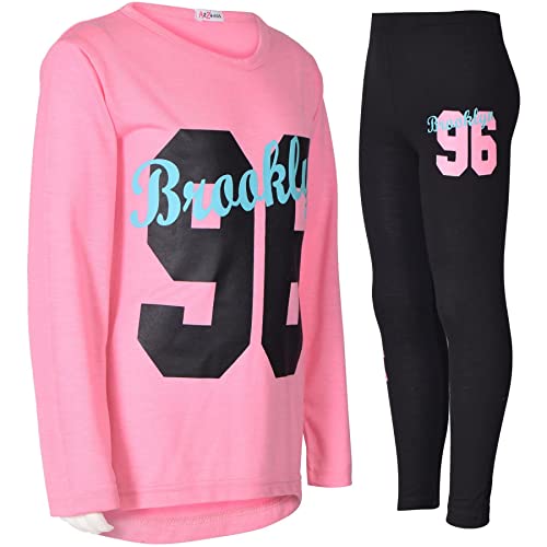 Image of A2Z 4 Kids Girls Love Crop Top T-Shirt And Splash Fashion Leggings Girls Pants Kids Outfit Sets Age 5-14 Years