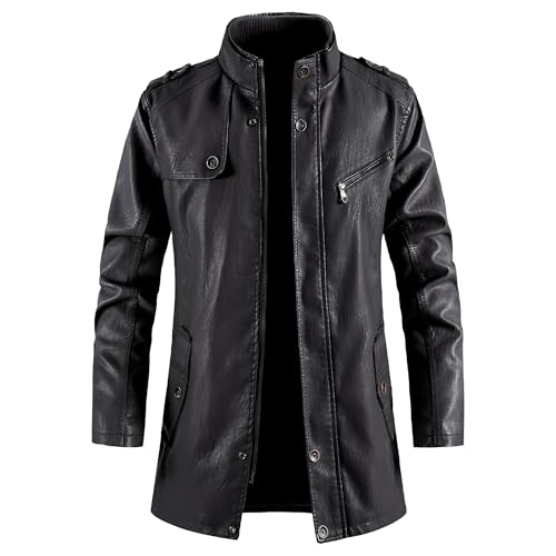 Manteau vintage à fermeture éclair pour homme en simili cuir DGKaxiyaHM