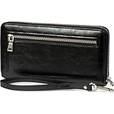 Sicherheit, Privatsphäre und Sicherheit: Unsere Damen-Geldbörsen sind mit fortschrittlicher RFID-Secure-Technologie ausgestattet, sie schützt effektiv Ihre wertvollen Daten, blockiert RFID-Lesegeräte vor dem Scannen Ihrer Kreditkarten, EC-Karten, Ausweise und anderer RFID-Karten