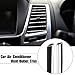 X AUTOHAUX 20pcs Car Air Conditioner Vent Outlet Trim PVC Interior Vent Outlet Trim Decoration Strip for Straight Air Vent Outlet Silver Tone