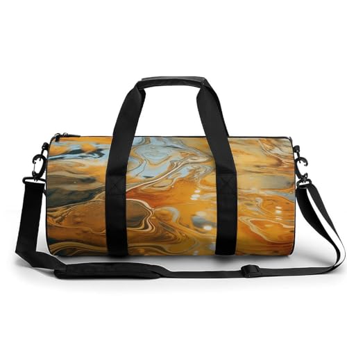 Sac de voyage en toile premium blanche et détails géométriques 45 cm