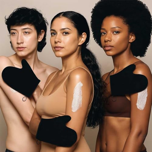 Image of FUNAN Self Tanning Mitt Applicator- Double Sided Fake Mitt Self Tan Mitt With Thumb Ultra Soft Tanning Mit, Reusable & Washable, Streak-Free Natural Tan, Stain-Free Hands