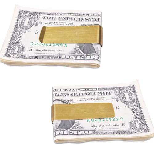 SourceTon Copper Money Clip - Slim Metal Wallet for Men, Minimalist Credit Card Holder & Cash Clip (4 Pack), Polished Design4