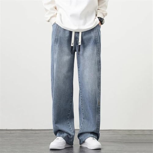 Men Plus Size Jeans Loose Straight Denim Pants Big Size Baggy Trousers3