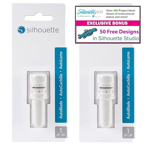 Silhouette America Substituição Silhouette Autoblade para Cameo 3 e Portrait 2 (2 Pacotes) com Assin