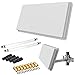 Produktbild SELFSAT H30D2+ Flachantenne Twin mit Fensterhalterung + netshop 25 Anschluss SET (2 Fensterdurchführung + 8 F-Stecker + 4 Wetterschutztüllen + 1 Montageanleitung) HD Sat Anlage