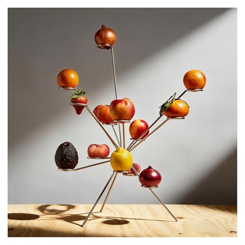 QianyiTrCoy Exploded Fruit Bowl Stand 360 Ventilation Keeps Fresh Modern Metal Fruit Stand Kitchen Centerpiece for Table for Kitchen Dining Table Centerpiece Decor 2 pcs