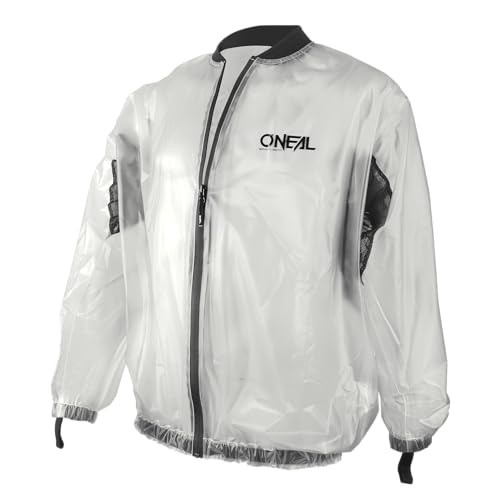 O'NEAL | Motorrad Mountainbike-Jacke | MTB DH Downhill FR Freeride | Transparente & wasserdichte Offroad-Regenjacke aus PVC, Mesh-Einsätze | Splash Rain Jacket | Erwachsene | Durchsichtig | Größe XXL