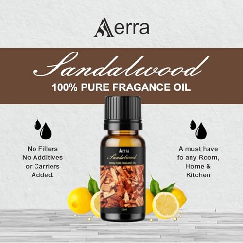 Image of Aerra Sandalwood Fragrance Oil 15ml | Long-Lasting | Soaps & Diffuser |