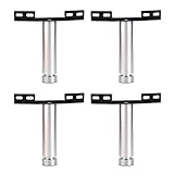 Möbelfuß Stützfuß X4, Fußkabinettfüße Aus Aluminiumlegierung, Selbstgebaute Feste Fußbefestigungen (Silber)