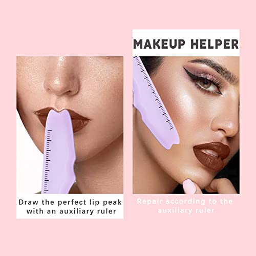 Hosaily 2Pcs 5 In1 Eyeliner Stencils Silicone Winged Tip Eyeliner Aid Eyebrow Pencil Stencils Multi-Purpose Eye Makeup Tool For Winged Eyeliner, Defined Eyebrow, Eyelash, Face Contour And Lip Line #TOP4