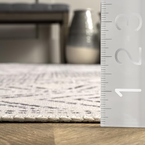 Tapete Nuloom SpinClean 5' x 8' Gris Claro/Ivory miniatura 2