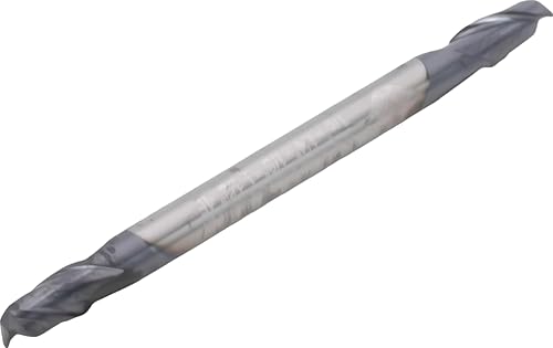 Miniatura 75 de CME - 10 fresas de carburo micrograno, punta cuadrada, doble extremo, revestimiento TiAlN, diámetro de fresado de 3/16 pulgadas, longitud de corte