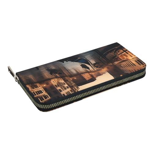 Venice Night Print Womens Wallet, Ladies Credit Card Holder, Phone Wallet Purses, Long Clutch Hand Bag2